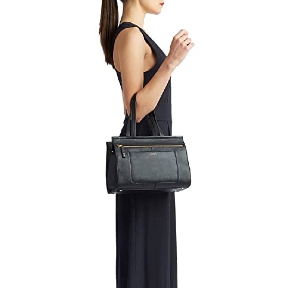 Isaac Mizrahi Janna satchel coral hand bag, new “lizard”leather medium - Picture 10 of 10